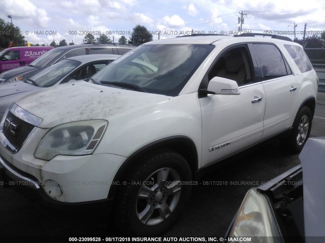 1GKER237X8J215735 - 2008 GMC ACADIA SLT-1 WHITE photo 2