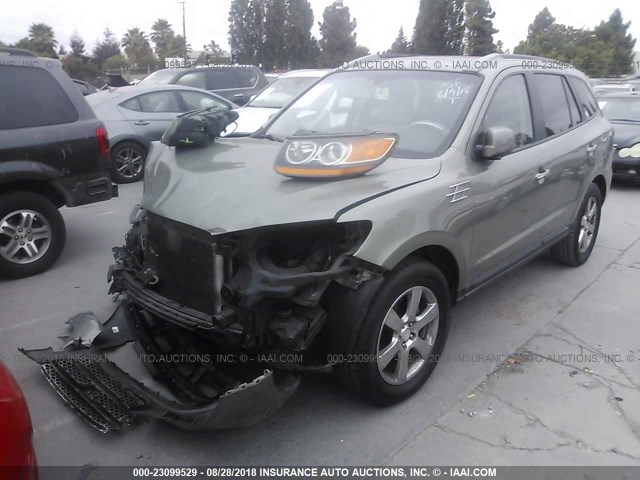 5NMSH13E48H160604 - 2008 HYUNDAI SANTA FE SE/LIMITED GREEN photo 2