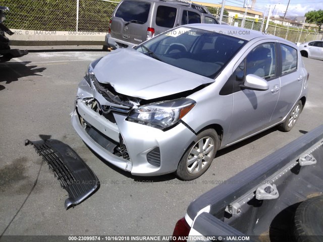 VNKKTUD34GA058376 - 2016 TOYOTA YARIS L/LE/SE SILVER photo 2