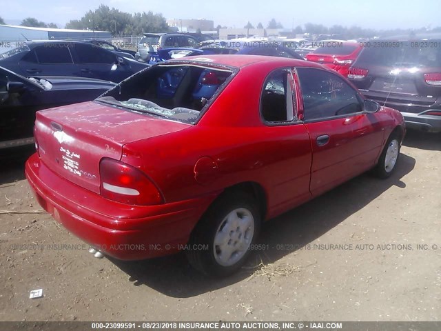 1B3ES22Y7VD145228 - 1997 DODGE NEON EX RED photo 4