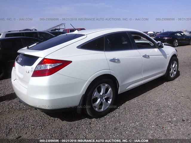 5J6TF2H59BL005801 - 2011 HONDA ACCORD CROSSTOUR EXL WHITE photo 4