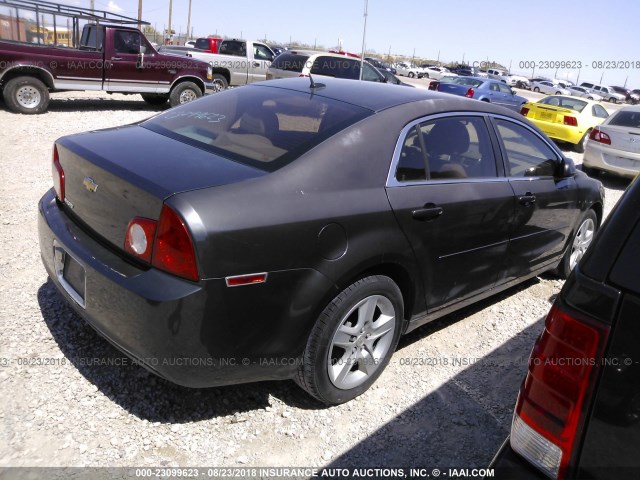 1G1ZA5EB0A4163648 - 2010 CHEVROLET MALIBU LS ნაცრისფერი ფოტო 4