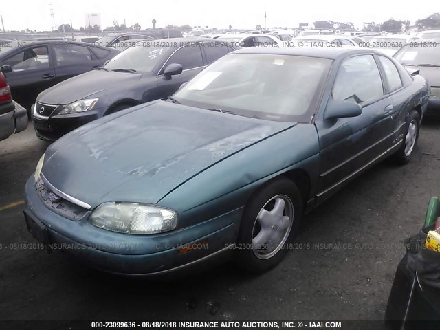 2G1WW12M0V9122278 - 1997 CHEVROLET MONTE CARLO LS GREEN photo 2