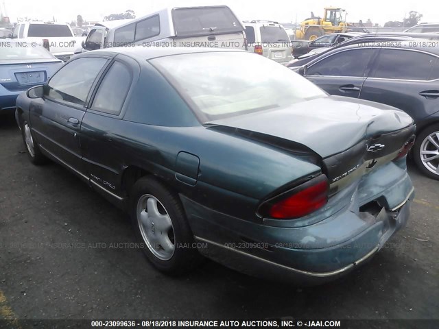 2G1WW12M0V9122278 - 1997 CHEVROLET MONTE CARLO LS GREEN photo 3