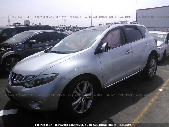 JN8AZ18W89W153636 - 2009 NISSAN MURANO S/SL/LE SILVER photo 2