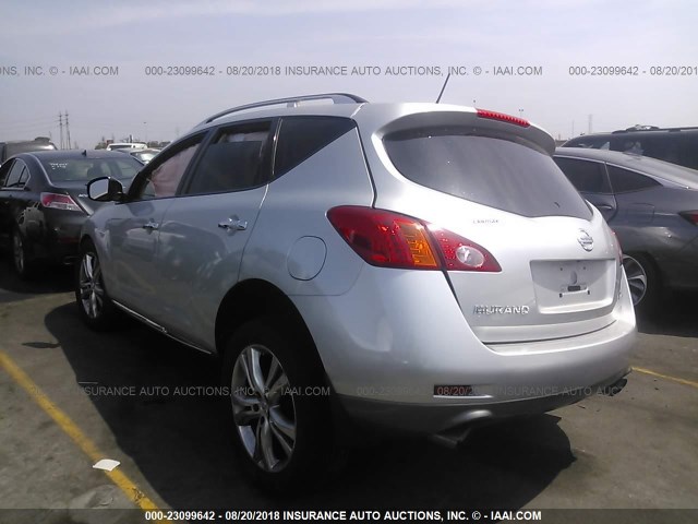 JN8AZ18W89W153636 - 2009 NISSAN MURANO S/SL/LE SILVER photo 3