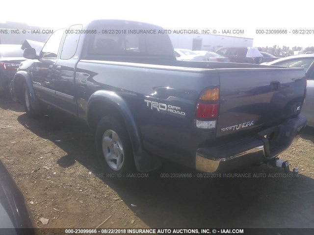 5TBRT34194S444802 - 2004 TOYOTA TUNDRA ACCESS CAB SR5 BLUE photo 3