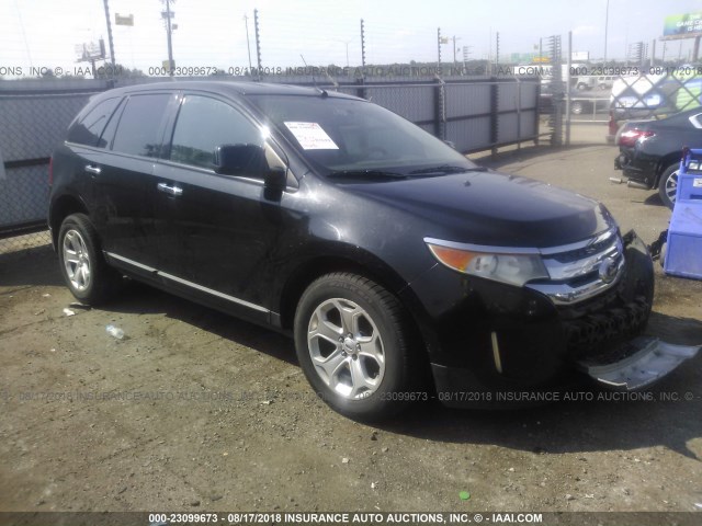 2FMDK4JC6BBA39698 - 2011 FORD EDGE SEL BLACK photo 1