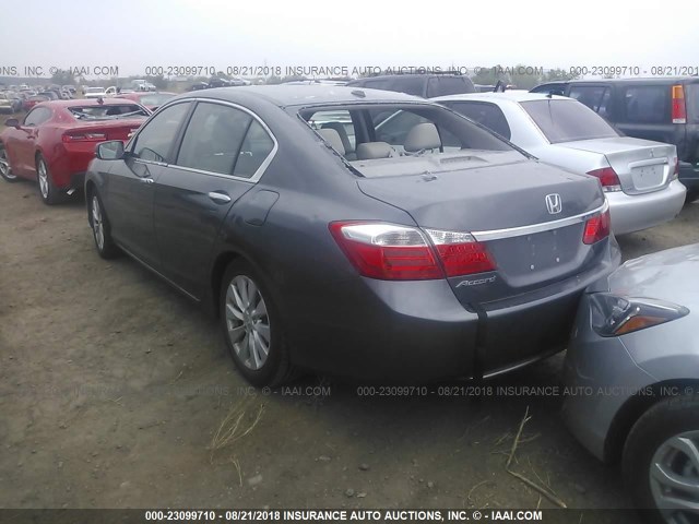 1HGCR2F82EA017588 - 2014 HONDA ACCORD EXL GRAY photo 3