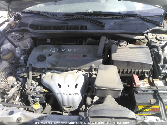 4T1BE46K69U410653 - 2009 TOYOTA CAMRY SE/LE/XLE SILVER photo 10