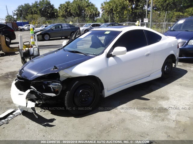 JH4DC53074S015623 - 2004 ACURA RSX TYPE-S WHITE photo 2