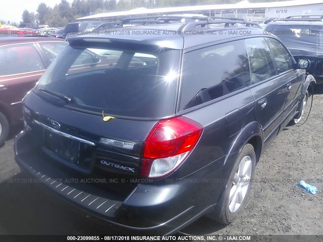 4S4BP62C287350081 - 2008 SUBARU OUTBACK 2.5I LIMITED GRAY photo 4