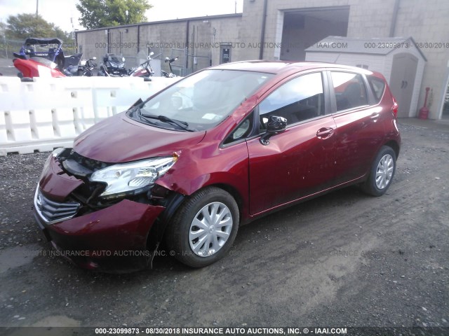3N1CE2CPXGL408296 - 2016 NISSAN VERSA NOTE S/S PLUS/SV/SL/SR RED photo 2