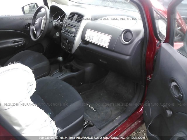 3N1CE2CPXGL408296 - 2016 NISSAN VERSA NOTE S/S PLUS/SV/SL/SR RED photo 5
