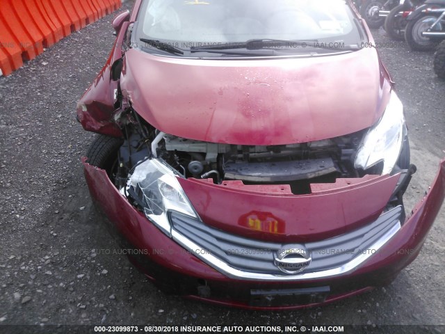 3N1CE2CPXGL408296 - 2016 NISSAN VERSA NOTE S/S PLUS/SV/SL/SR RED photo 6
