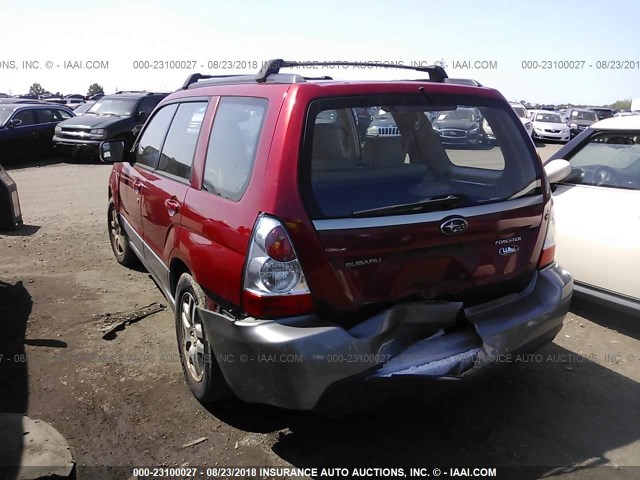 JF1SG67696H702948 - 2006 SUBARU FORESTER 2.5X LL BEAN RED photo 3
