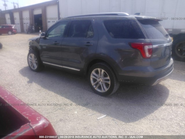 1FM5K7D89GGC54182 - 2016 FORD EXPLORER XLT 灰色 照片 3