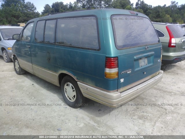 1FMDA31X7RZA90277 - 1994 FORD AEROSTAR GREEN photo 3