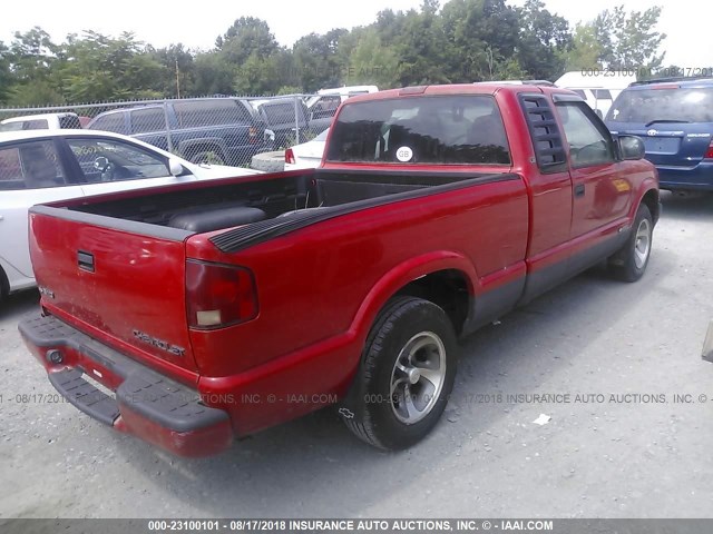 1GCCS1957Y8281318 - 2000 CHEVROLET S TRUCK S10 RED photo 4