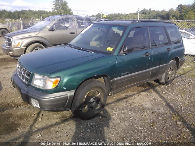 JF1SF6551WH701208 - 1998 SUBARU FORESTER S GREEN photo 2