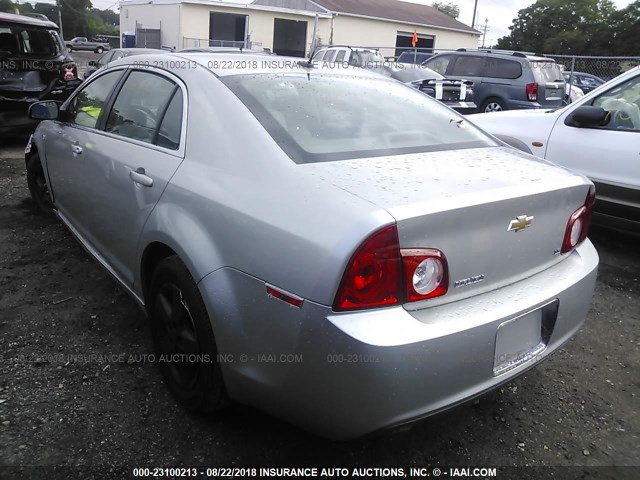 1G1ZG57B28F196211 - 2008 CHEVROLET MALIBU LS ვერცხლისფერი ფოტო 3