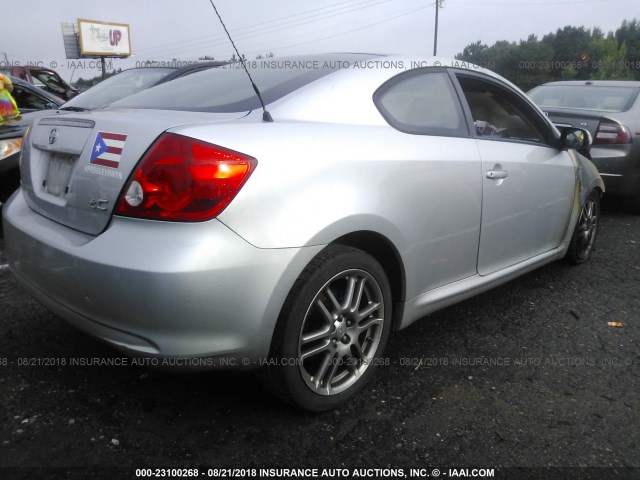 JTKDE167570144918 - 2007 TOYOTA SCION TC SILVER photo 4