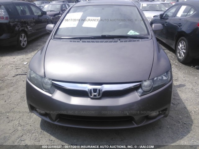 2HGFA1F64BH504236 - 2011 HONDA CIVIC LX-S GRAY photo 6