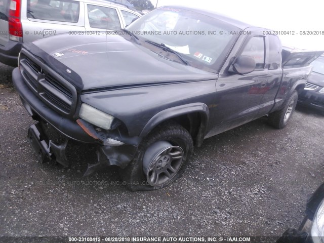 1D7HG32N63S273211 - 2003 DODGE DAKOTA SPORT GRAY photo 2