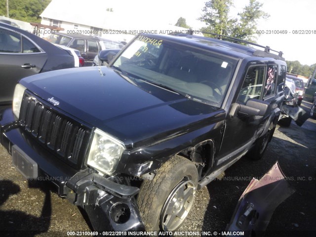 1J8HG48N56C188777 - 2006 JEEP COMMANDER BLACK photo 2