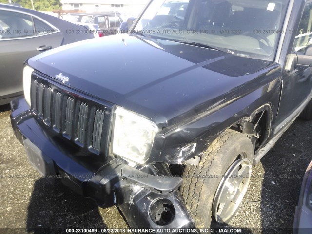 1J8HG48N56C188777 - 2006 JEEP COMMANDER BLACK photo 6
