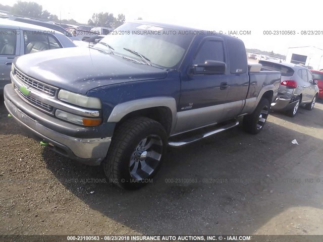 1GCGK29U92Z233769 - 2002 CHEVROLET SILVERADO K2500 BLUE photo 2