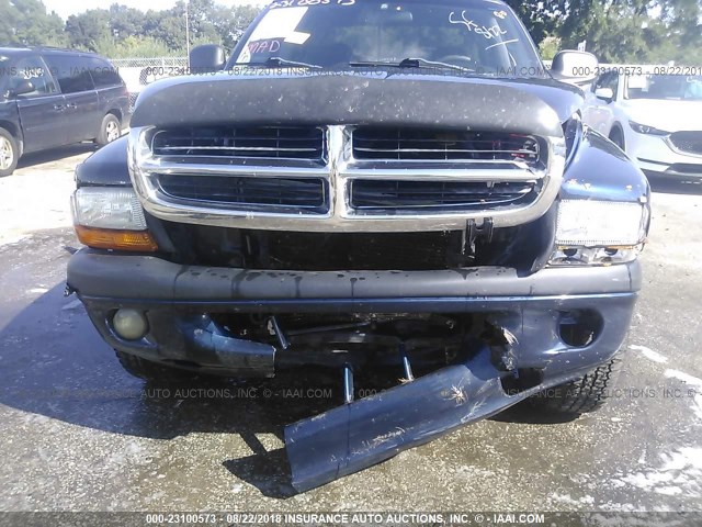 1D7HG38K04S635385 - 2004 DODGE DAKOTA QUAD SPORT BLUE photo 6