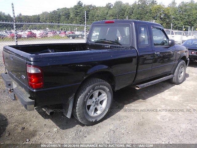 1FTZR15EX5PA88142 - 2005 FORD RANGER SUPER CAB BLACK photo 4