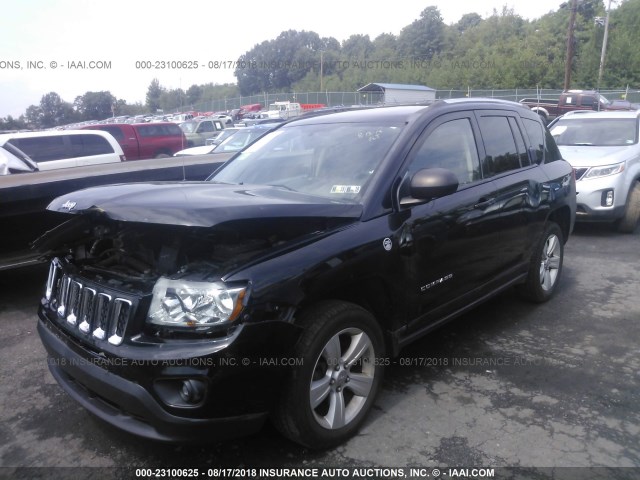 1C4NJDBB1DD177518 - 2013 JEEP COMPASS SPORT BLACK photo 2