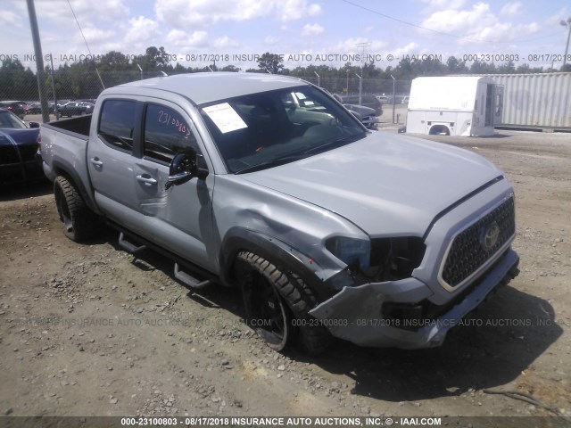 3TMCZ5AN7JM138000 - 2018 TOYOTA TACOMA DBL CAB/SR/TRDSPT/OR/PRO GRAY photo 1