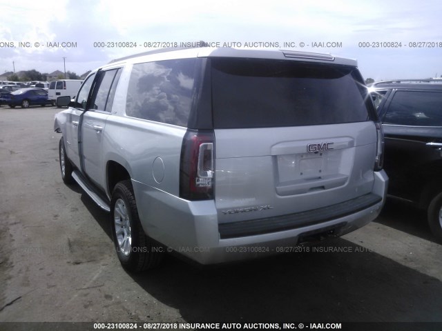 1GKS1GKC0GR433673 - 2016 GMC YUKON XL C1500 SLT SILVER photo 3