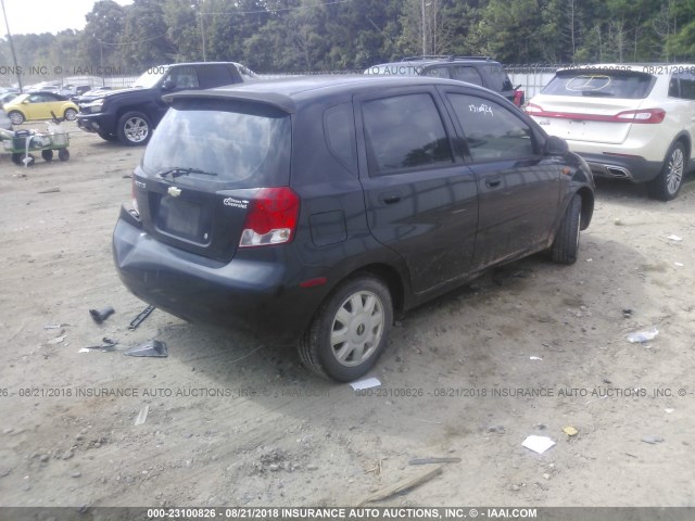 KL1TJ62614B182792 - 2004 CHEVROLET AVEO LS BLACK photo 4