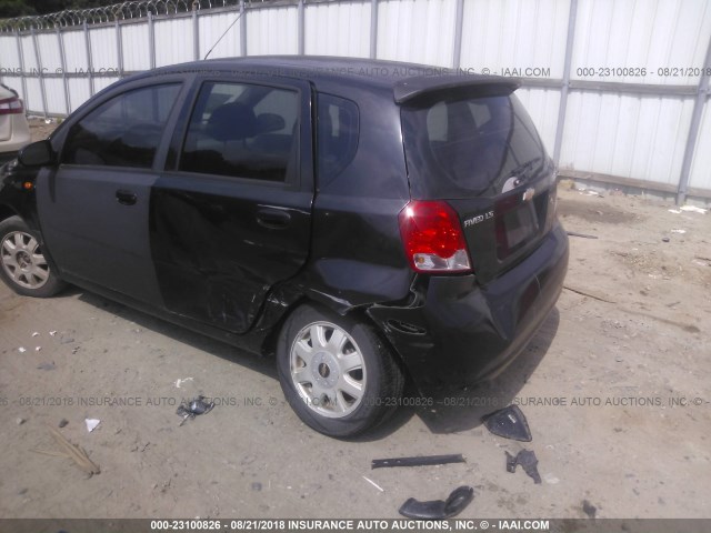 KL1TJ62614B182792 - 2004 CHEVROLET AVEO LS BLACK photo 6