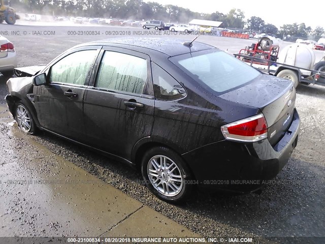 1FAHP35N68W187893 - 2008 FORD FOCUS SE/SEL/SES BLACK photo 3