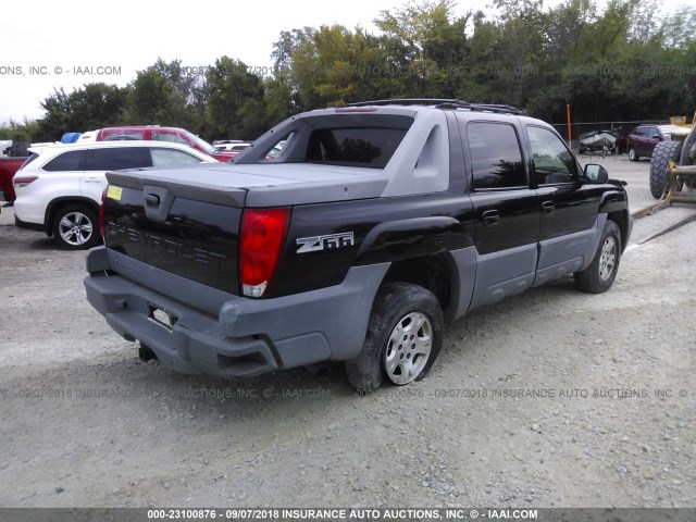 3GNEC13TX2G180814 - 2002 CHEVROLET AVALANCHE C1500 BLACK photo 4