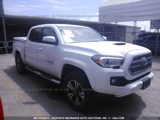 5TFAZ5CN1GX001447 - 2016 TOYOTA TACOMA DBL CAB/SR5/TRD SPORT/OR WHITE photo 1