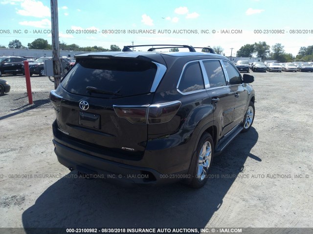 5TDDKRFH4FS150566 - 2015 TOYOTA HIGHLANDER LIMITED/LTD PLATINUM BLACK photo 4