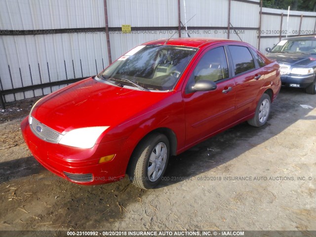 1FAFP34N77W182712 - 2007 FORD FOCUS ZX4/S/SE/SES წითელი ფოტო 2