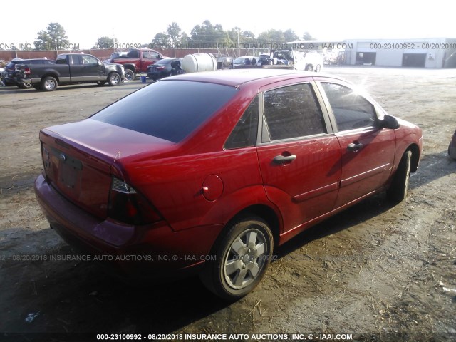 1FAFP34N77W182712 - 2007 FORD FOCUS ZX4/S/SE/SES წითელი ფოტო 4