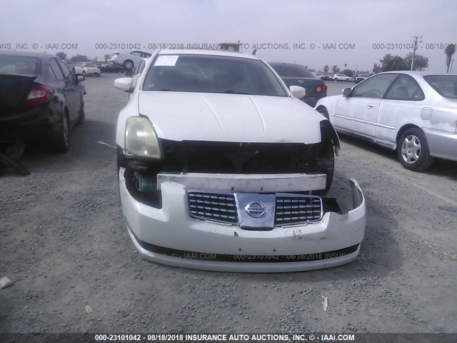 1N4BA41E46C844062 - 2006 NISSAN MAXIMA SE/SL WHITE photo 6