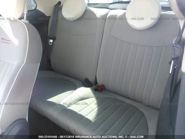 3C3CFFCR0CT203393 - 2012 FIAT 500 LOUNGE GREEN photo 8