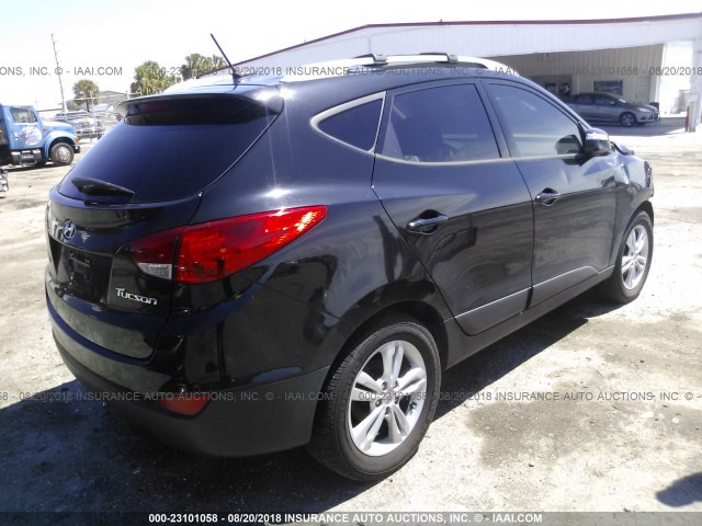 KM8JU3ACXDU594996 - 2013 HYUNDAI TUCSON GLS/LIMITED BLACK photo 4