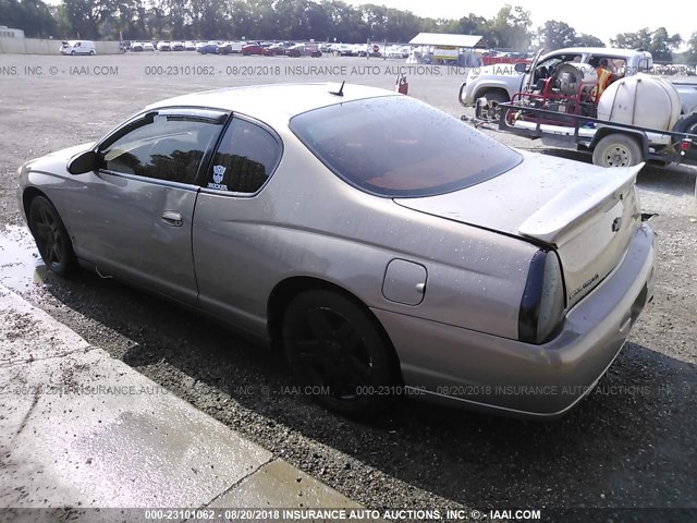 2G1WK151169260832 - 2006 CHEVROLET MONTE CARLO LT BROWN photo 3