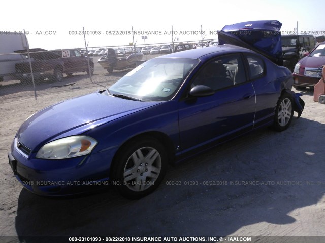 2G1WK16K379252272 - 2007 CHEVROLET MONTE CARLO LT BLUE photo 2