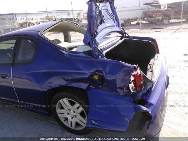 2G1WK16K379252272 - 2007 CHEVROLET MONTE CARLO LT BLUE photo 6